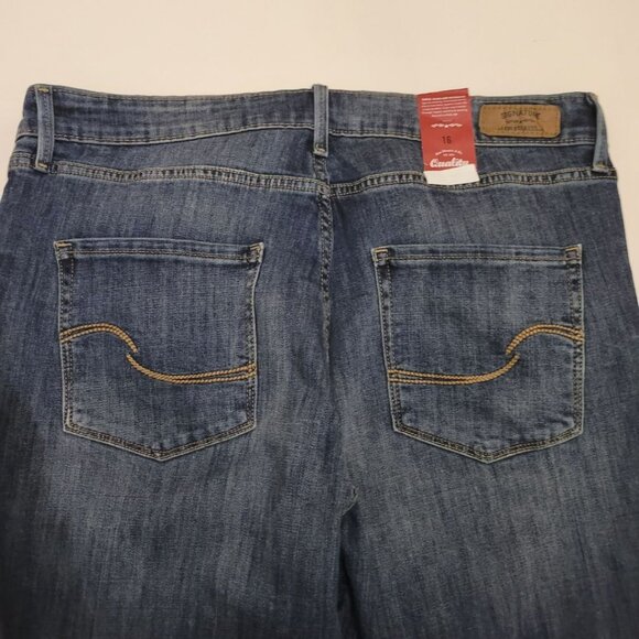 Levi Strauss High Rise ankle Skinny Blue Jeans New Women 16 Distressed Signature - Picture 8 of 15